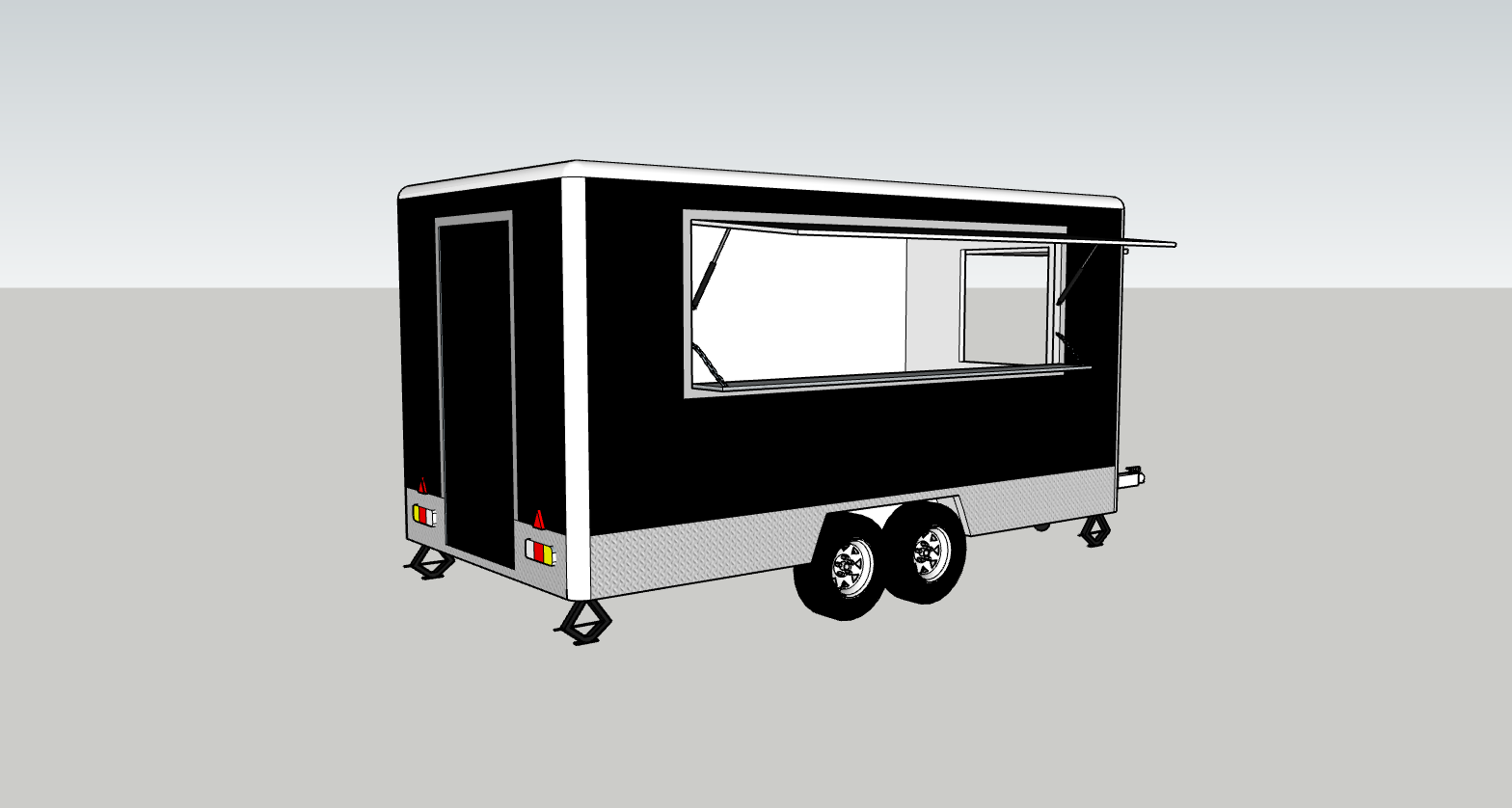 custom fast food trailer model